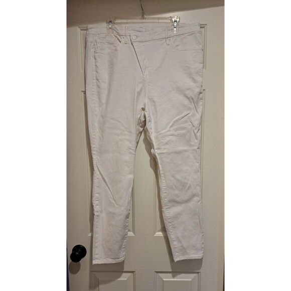 Good American Good Legs Skinny Jeans GLCOWB046T Stretch White Women’s 18 - Picture 1 of 15